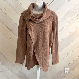 Cowl neck wrap sweater